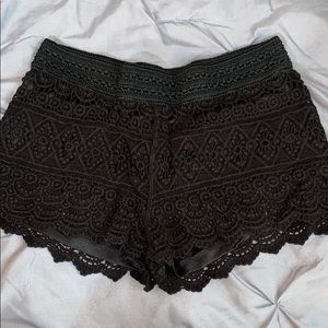 Black fashion shorts